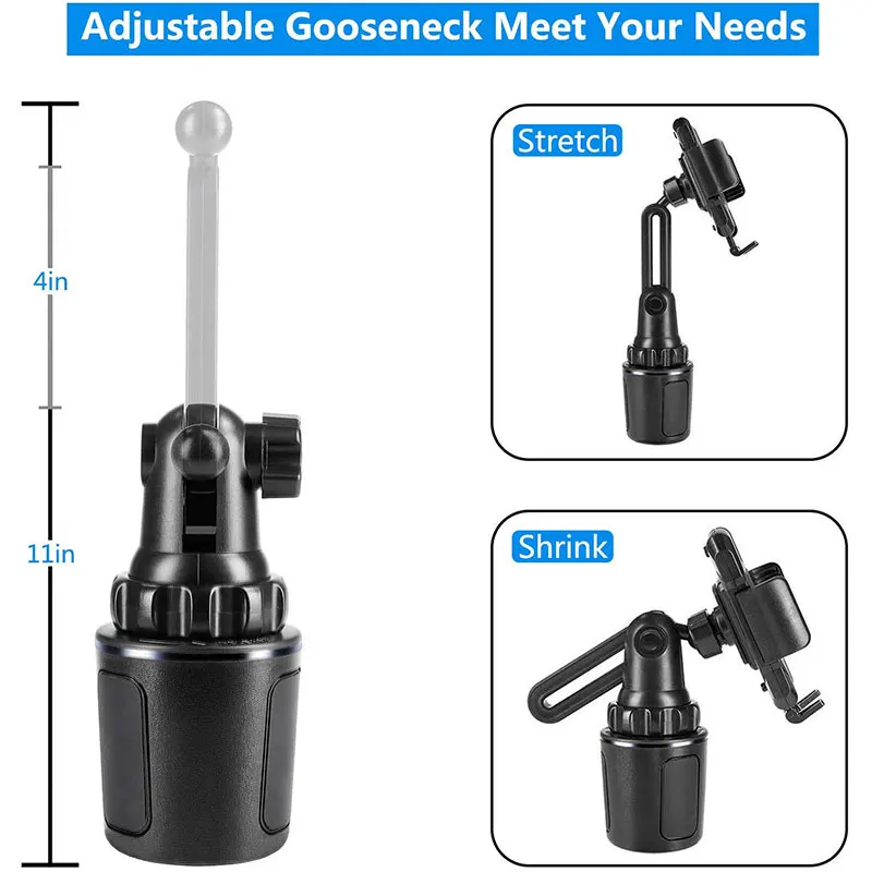 15W Wireless Car Charger and Cup Holder Mount
