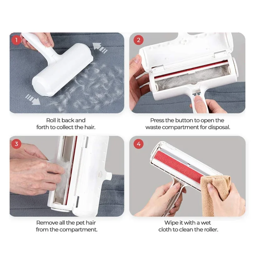 Pet Removel Roller Remover Reinigung Fell Entfernen Hund Katze Tiere Haar Pinsel Auto Kleidung Couch Sofa Teppiche Kämme_voghion.com