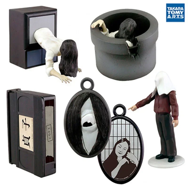 Genuine Gashapon Toys L'Anello Yamamura Sadako Action Figure Desktop Stationery Scene Knick-Knack Pendant Toys
