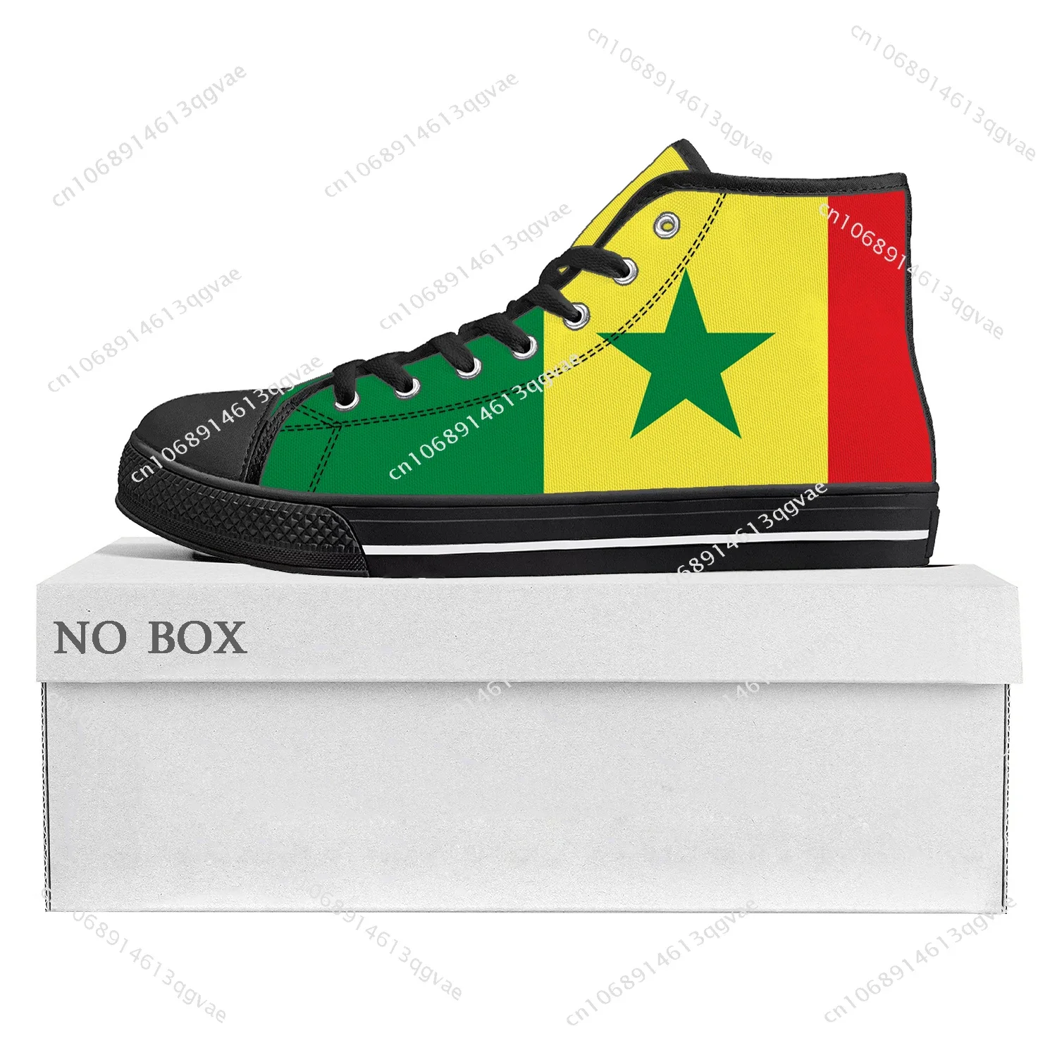 Senegalese Flag High Top High Quality Sneakers Mens Womens Teenager Canvas Sneaker Senegal Casual Couple Shoes Custom Shoe