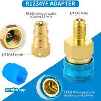 Connecteur rapide pour climatiseur, connecteurs rapides pour voiture, outils de montage de climatisation, grotte, R1234YF, R12 à R134A, 2 pièces 3