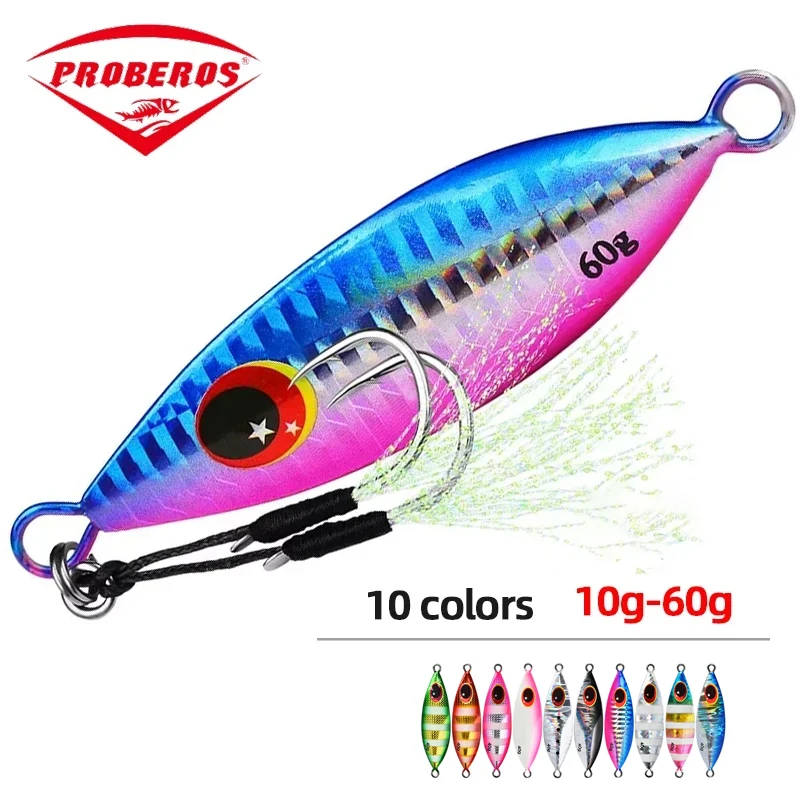 Big Jig 10g-60g holographique - leurre métallique brillant pour pêche en mer - appât artificiel bass