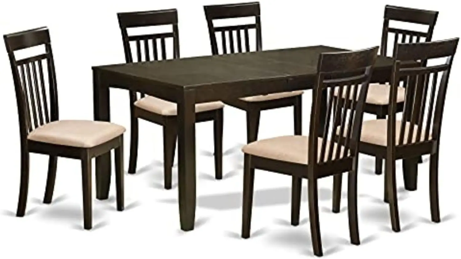 LYCA5-CAP-C Lynfield 5 Piece Modern Dining Set Includes a Rectangle Wooden Table with Butterfly Leaf and 4 Linen Fabric 4