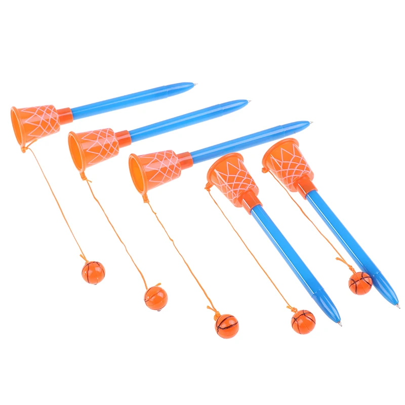 새로운 5PCS 스포츠 농구 후프 펜, 농구 파티 호의 참신 펜 0.7mm 볼펜 선..