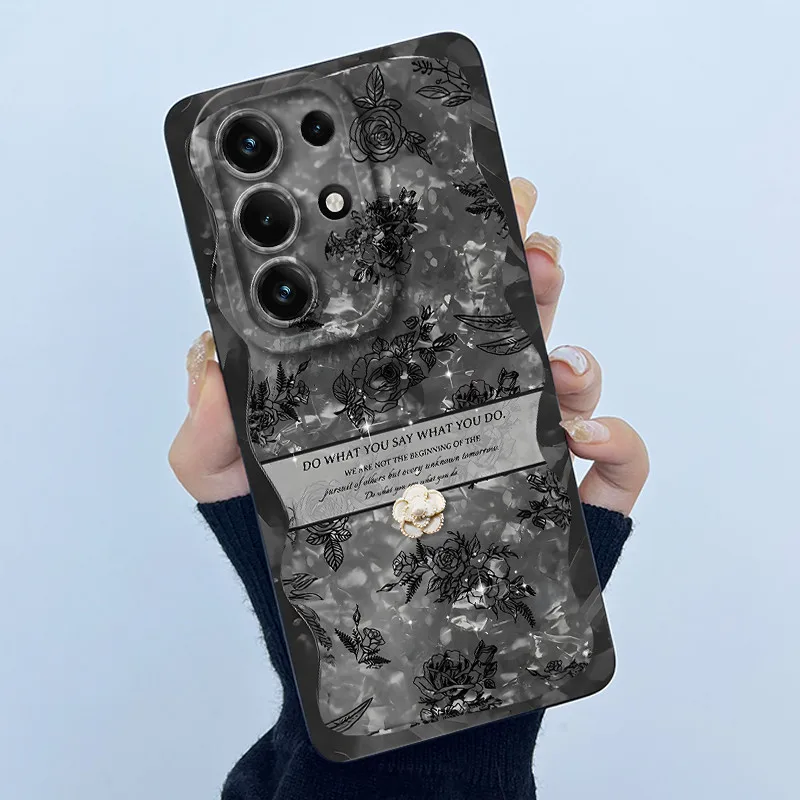 Simplicity Oil Painting Floral Silicone Soft Shockproof Back Cover