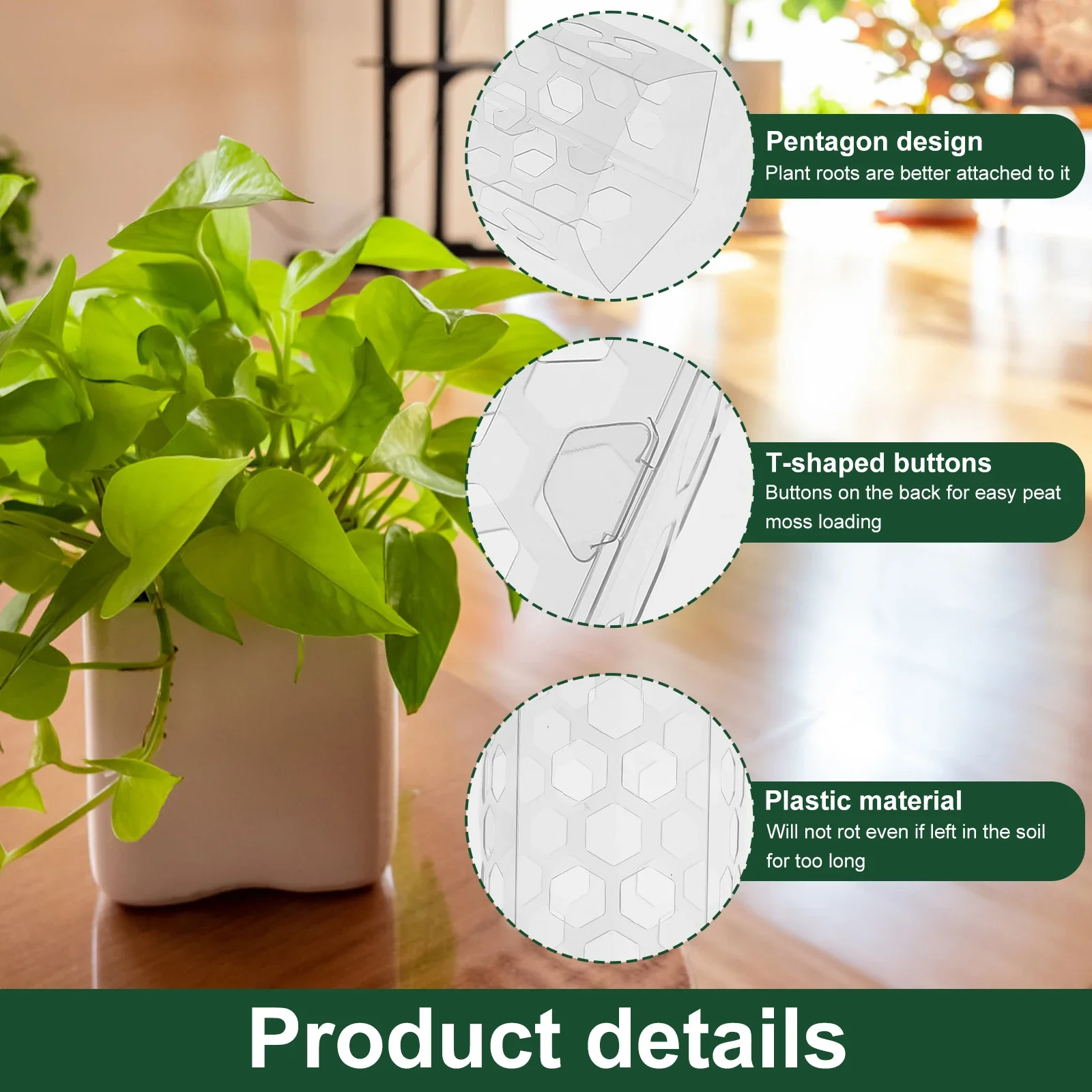 4/20Pcs 40cm Plant Climbing Column Set Indoor Moss Pole Plant Extension Pole Stick for Garden Potted Sphagnum Climbing Plants