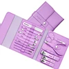 Professional Manicure Set 12/16 Pcs Full Function Kit Stainless Steel Pedicure Sets With Leather Portable Case Idea Gift 6