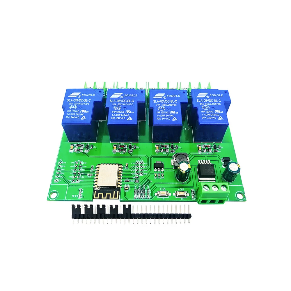 

Relay Development Board ESP8266 7-28/5V DC Power Supply ESP-12F WiFi 4 Channel 30A Relay Development Module Smart Home