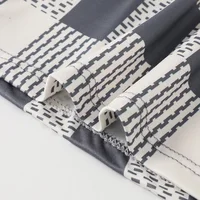Ensemble de 5 pièces de pantalons Aro longs imprimés à carreaux, pour vêtements âgés décontractés et confortables, pantalons à coins plats amples et respirants 6