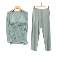 Vêtements de nuit d'allaitement de maternité vêtements de nuit d'allaitement pour femmes enceintes pyjamas d'allaitement de grossesse costumes vêtements de maternité 4