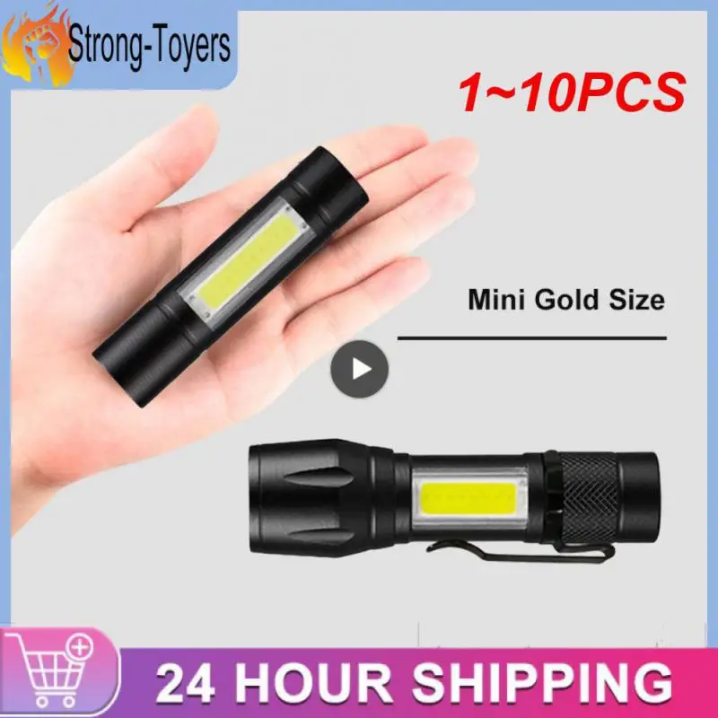 

1~10PCS Zoom Focus Mini Led Flashlight Built In Battery XP-G Q5 Lamp Lantern Work Light rechargeable Mini Flashlight