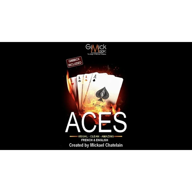 

ACES от Mickael Chatelain (трюки и онлайн-инструкции) Волшебные трюки иллюзии карточка Магия и трюки деки уличный проигрыватель