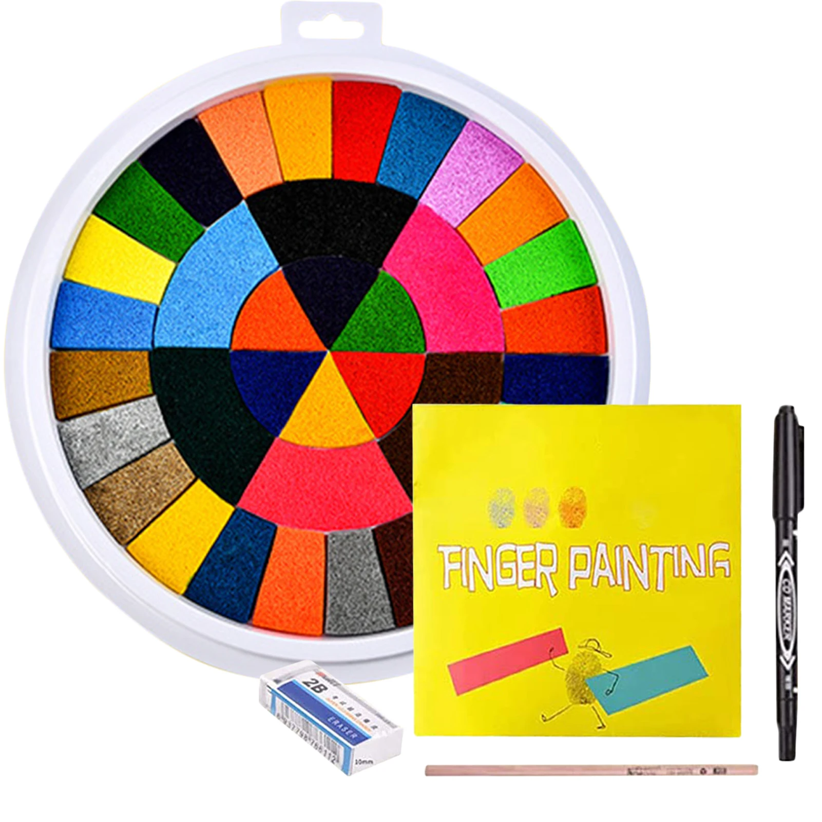 Funny Finger Painting Kit For Kids 36 Colors Kids Washable Finger Paint