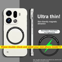 Luxury Ultra Slim Frameless Magnetic Wireless Charging Matte Phone Case for OnePlus 13 (White)