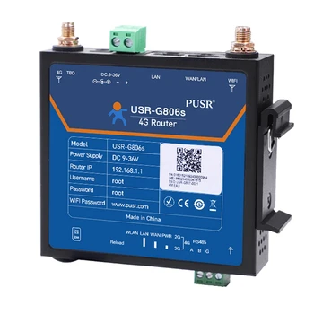 산업용 4G LTE 라우터, USR-G806S IoT 장치 직렬 포트, RS485 LAN to 4G 와이파이 컨버터, 지지대 Modbus RTU to TCP, 4X