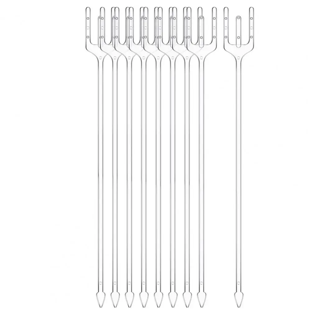 Lightweight 100Pcs Unique 3-fork Head Card Holder Centerpiece Cake Topper Stick Eco-friendly Flower Stick Exquisite for Party