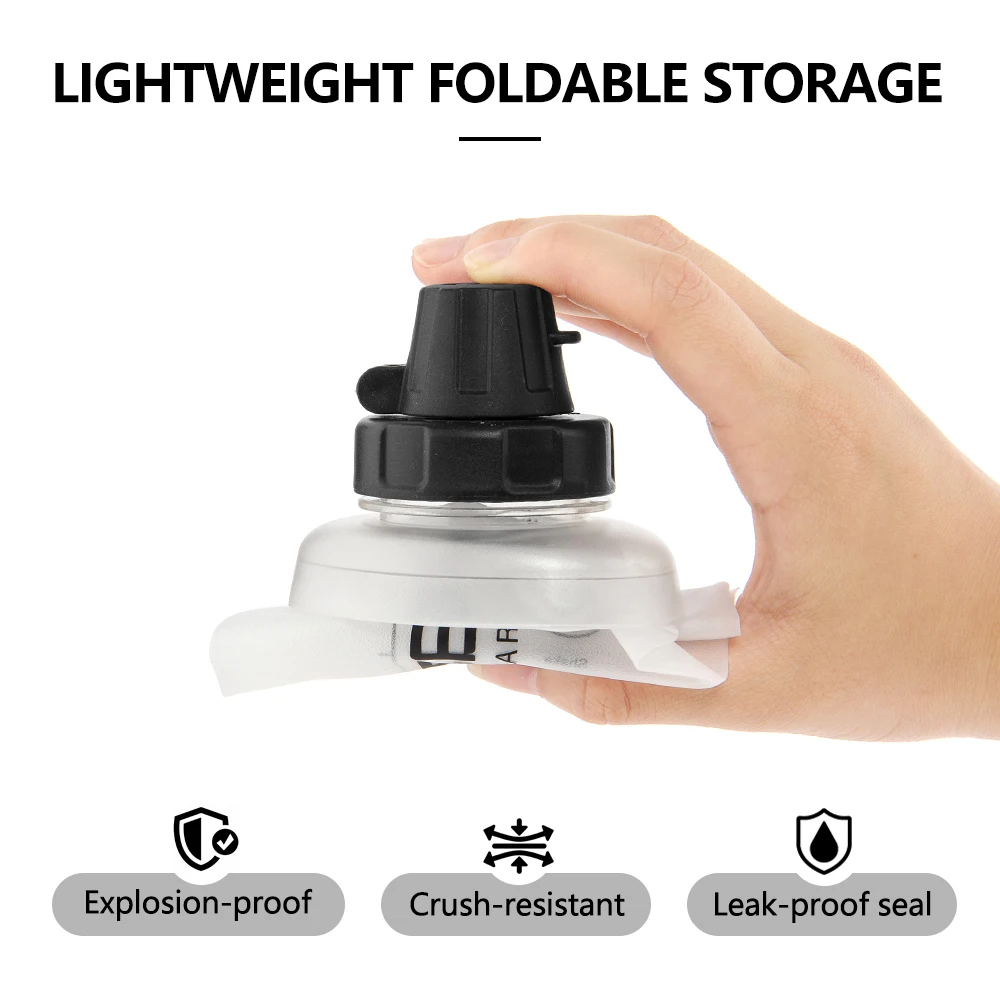 Widesea 500ML 접이식 TPU 소프트 워터 플라스크(0.1 미크론 필터 카트리지 포함) BPA 프리 초경량 워터 보틀(캠핑 하이킹용)