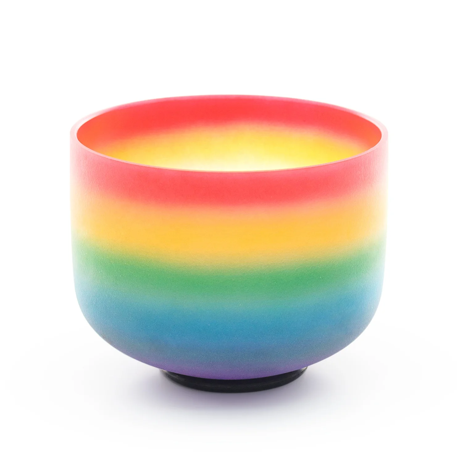 

Hye-eun 11 Inch Rainbow Color Chakra Quartz Frosted Crystal Singing Bowl CDEFGAB Note for Yoga Meditation Sound Healing