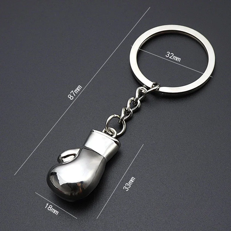 Unique Boxing Gloves Key Chain Simulation Fitness Equipment Pendant Personalized Keyring for Men Women Couple Car Keys Pendant 5