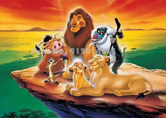 5D DIY Diamond Painting Disney Diamond Embroidery Cartoon The Lion King Full Diamond Mosaic Cross Stitch Picture of Rhinestone