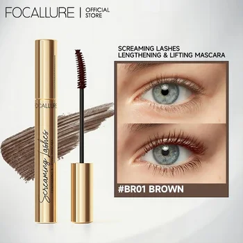 FOCALLURE 블랙 마스카라, 방수, 오래 지속, 빠른 건조, 속눈썹 익스텐션 컬링 연장, 메이크업 화장품