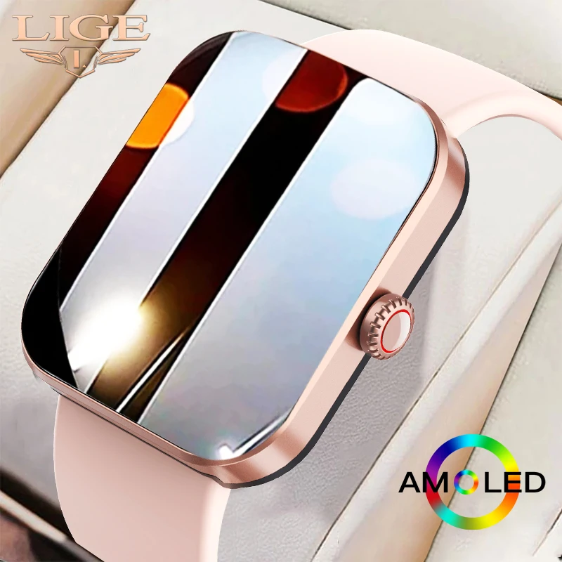LIGE-Relógio inteligente para homens e mulheres, monitor de saúde, monitor de glicose sanguínea, termômetro, smartwatch impermeável, 50 modos esportivos, design de mostrador, novo