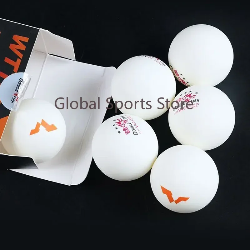 Double Fish 3 Star Table Tennis Balls V40+ Special Ping Pong Balls for WTT ABS New Material Seamed for Competition 6/Pack table tennis balls
