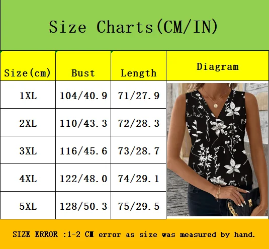 Women's Floral Print V-Neck Comfort Fit Plus Size Tank Top - Elegant Summer Fashion.  1x-5x - view