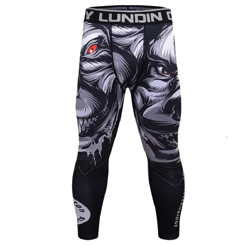 

Men's 3d Printing Compression Pants Elastic Waist Sports Yoga Leggings and Workout Running Leggings Cool Dry Leggings