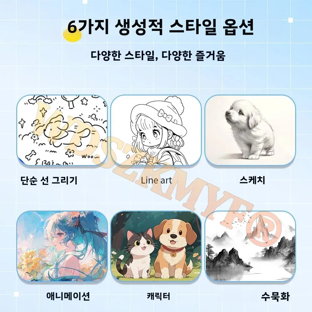 새로운 AI 스티커 박스, 어린이용 AI 음성 활성화 스티커 메이커, 푸시 투 토크 이미지 생성 기능이 있는 즉석 무잉크 감열 프린터
