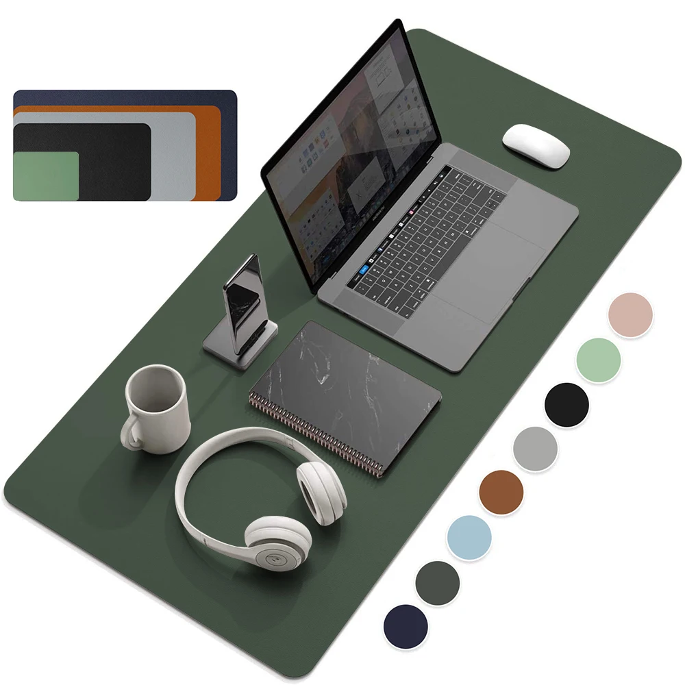 120 x 60 cm PU-lederen bureaumat, antislip, grote muismat, computermat