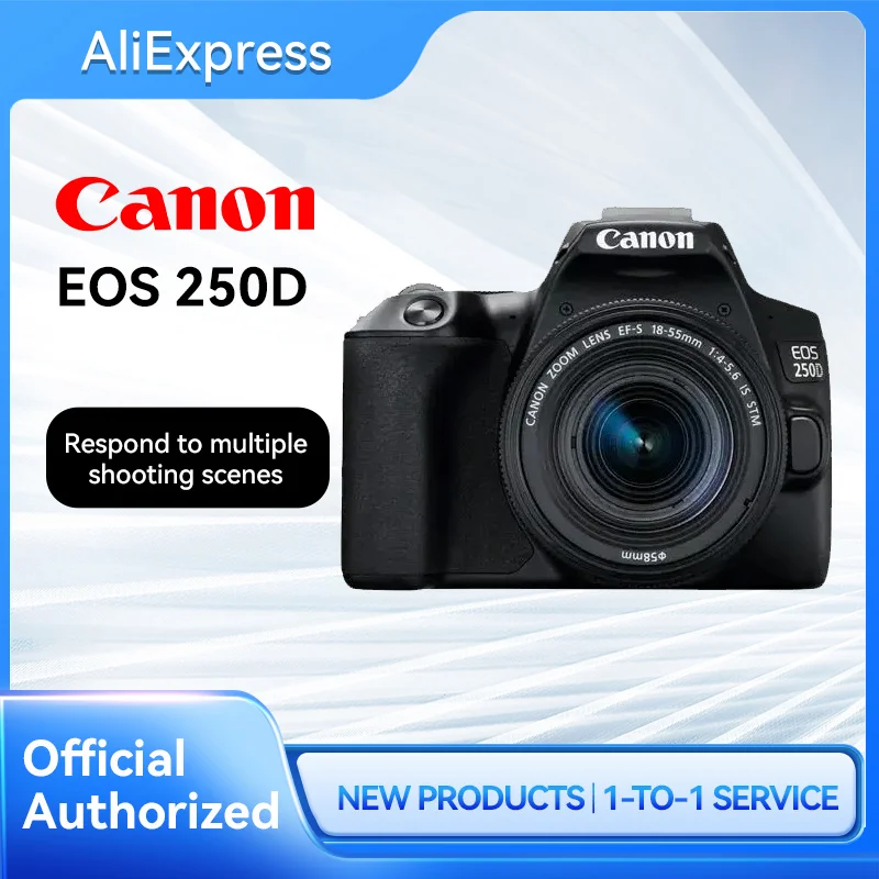 Canon Eos 250d Rebel Sl3 Digital Slr Camera With Ef-s 18-55mm Lens Kit  Built-in Wi-fi Dual Pixel Cmos Af And 3.0 Inch Vari-angle - Dslr Cameras -  AliExpress