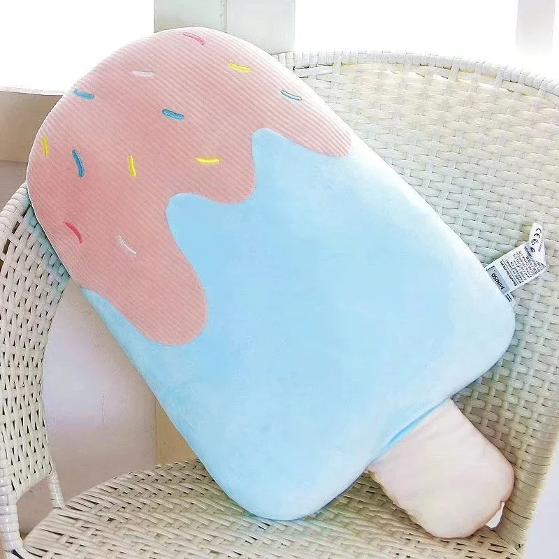 50CM New Design 3D Sweet Ice Cream Pillow Cushion Car Waist Support Cushion Soft Plush Stuffed Doll Toys Creative Pillow 2