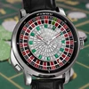 PINDU Men's Mechanical Fashion Watch NH35 Roulette Men's Top Brand Luxury Rotating Roulette Sapphire Glass Watch Waterproof 2