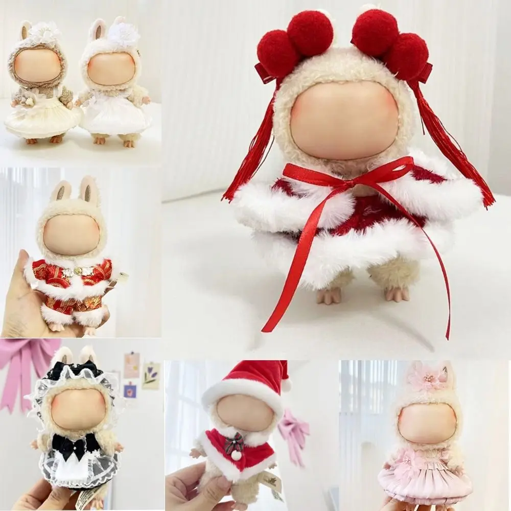 

Labubu Time To Chill Filled Doll Clothes Mini Cos Gift DIY Doll Skirt for Macaron Handmade Labubu Sweater Only Selling Clothes