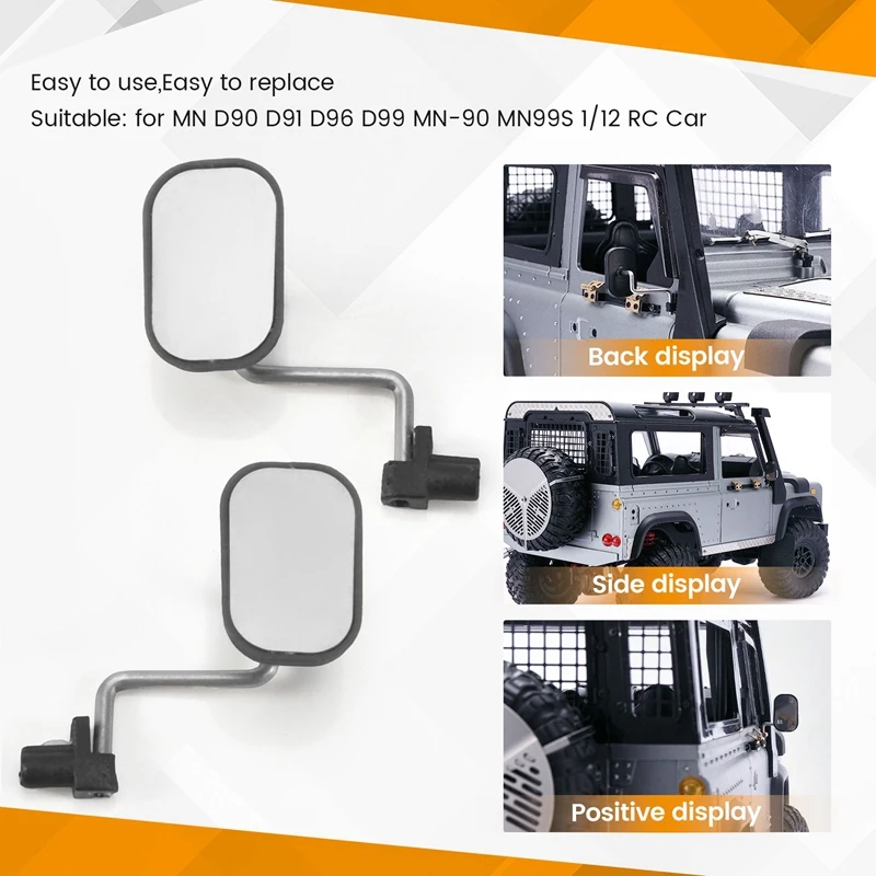 Rearview Mirror Driving Mirror For MN D90 D91 D99 MN-90 MN99S 1/12 RC Car Upgrade Parts Accessories