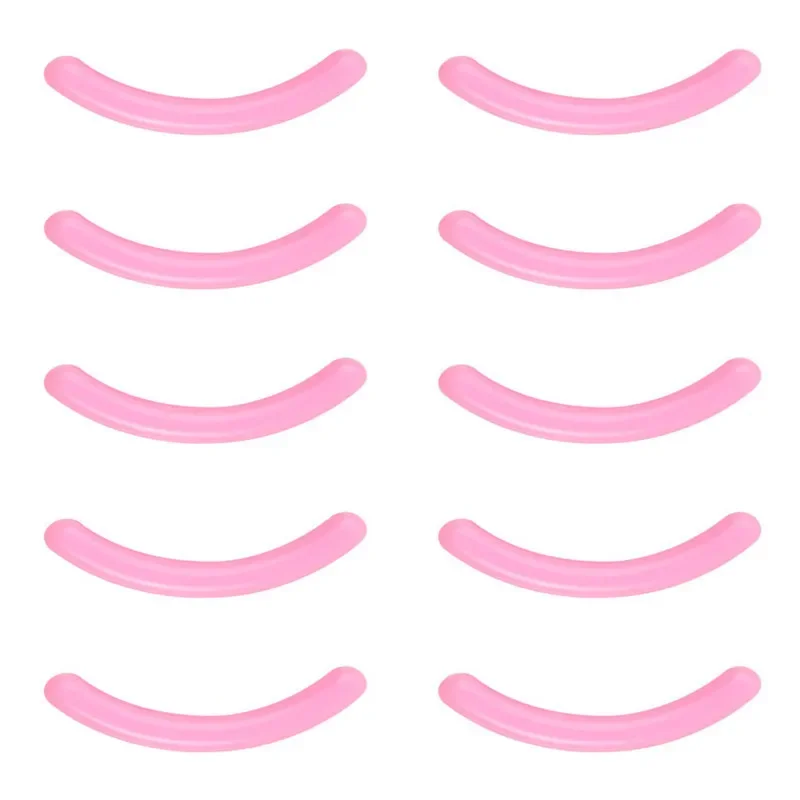 10pcs/set Colored Eyelashes Curler Replace Rubber Black White Pink Elastic Eyelash Curler Replacement Rubber Strips Accessories eyelash curler eyelash accessories