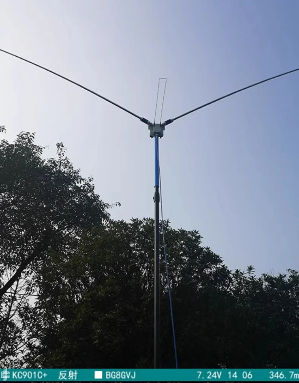 P-ESA 7-54MHz Dipole Antenna Portable Shortwave Antenna V & Horizontal Used Outdoors