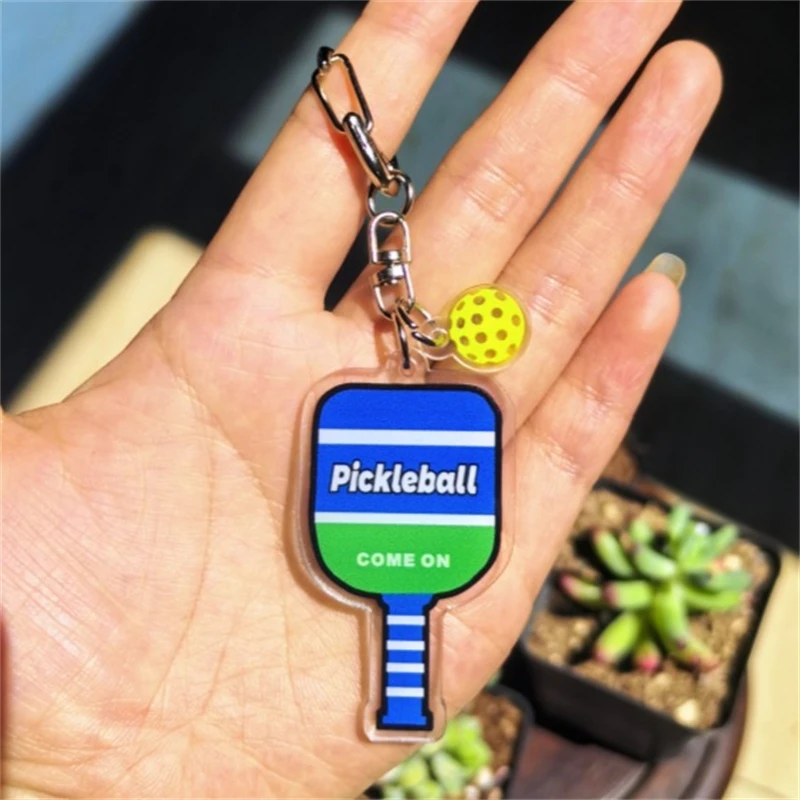 Acrylic Baseball field football field Keychain Double Sided Mini 3D Sports Keyring Bag Pendant Car Key Chains Souvenir Gift