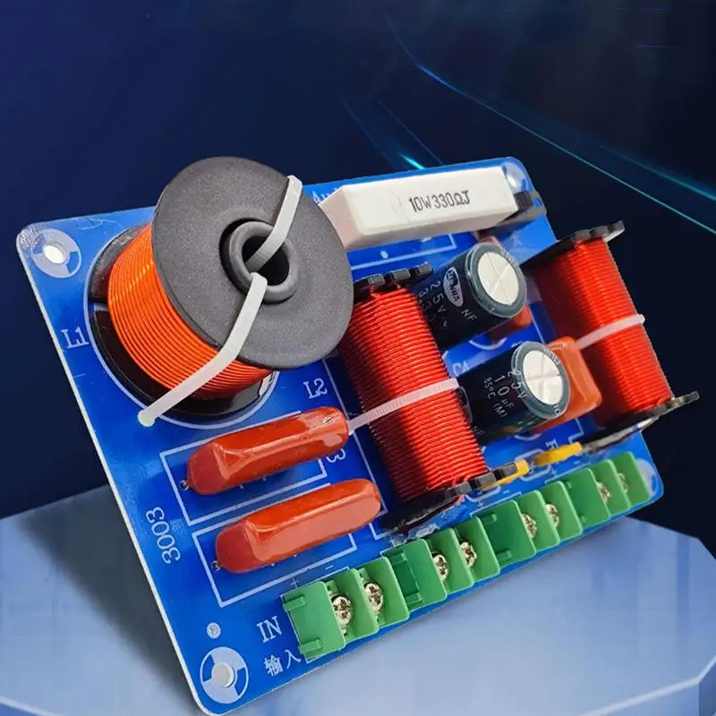 3 Way Crossover Portable Audio Speaker Tweeter Crossover Multi-Way Compact High-Output Frequency Divider For Repair Maintenance