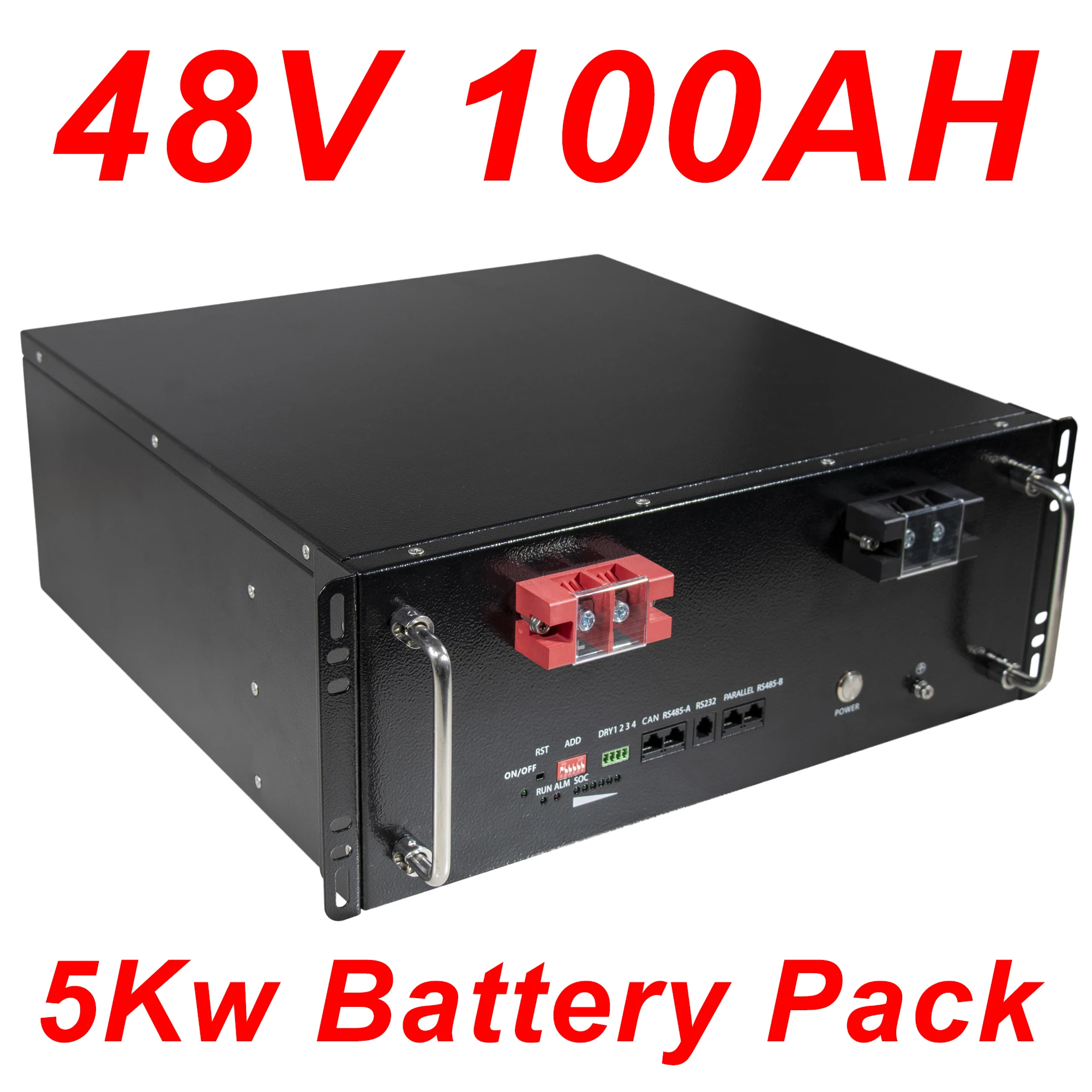 

48V 100Ah Lithium Iron Phosphate Batteries 5kWh LiFePO4 Battery Pack With Built-in 16S BMS RS485 CAN 32Parallel For Solar System
