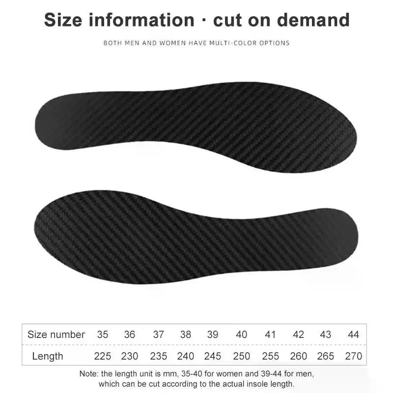 Breathable Carbon Fiber Orthotic Sport Insoles for Enhanced Comfort