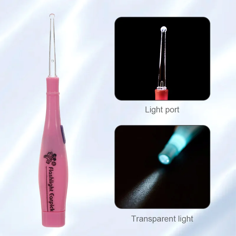 

Hot 1Set Tonsil Stone Remover Tools Kit Ear Wax Remover LED Light With 3 Tips Earpick 12cc Irrigator Syringe Glowing ear scoop