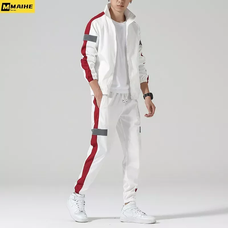 2Pcs Men Tracksuit Hoodie Tops Joggers Pants Tracksuit Set Male Running Jogging Sportswear Hooded Pants Mens Sweat Suit 2024 4