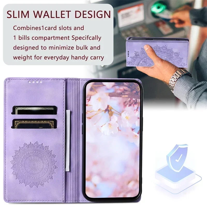 Oppo Find X5 Pro Leather Flip Wallet Phone Case with Magnetic Closure
