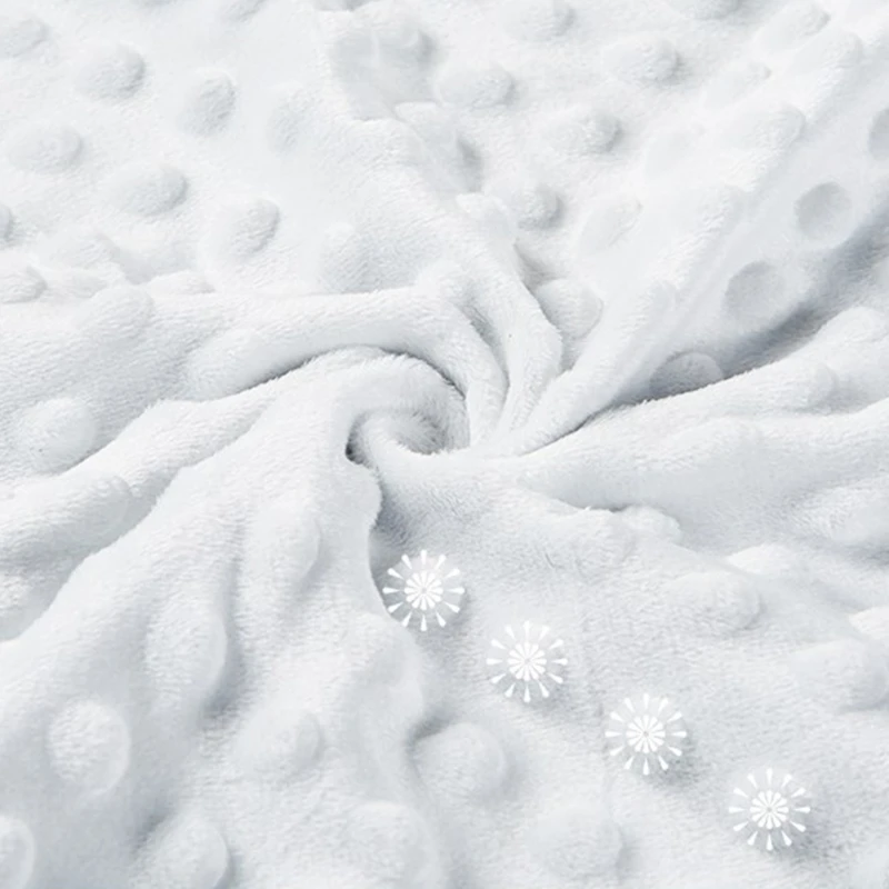 Baby Blanket with Dotted Backing, Infant Swaddles Wrap Receiving Blanket Double Layer Dotted Backing Quilt for Nursery A2UB