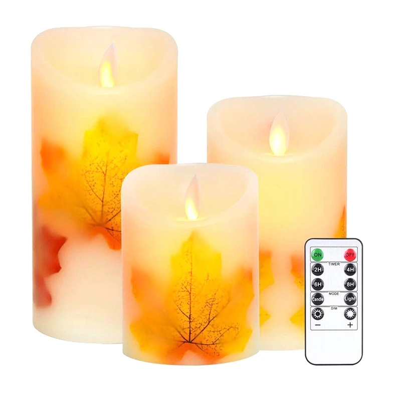 

LED Electronic Candle Light Maple Leaf Simulation Swing Home Thanksgiving Christmas Hotel Decoration