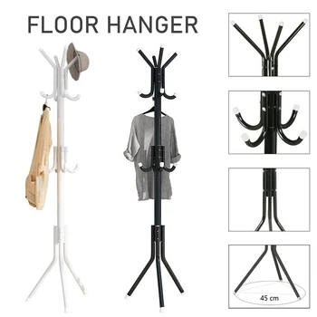 Metal Coat Rack Easy To Assemble Floor Standing Irregular Hangers, Office Hotel Bedroom Vertical Hangers Creative Lobby Hangers