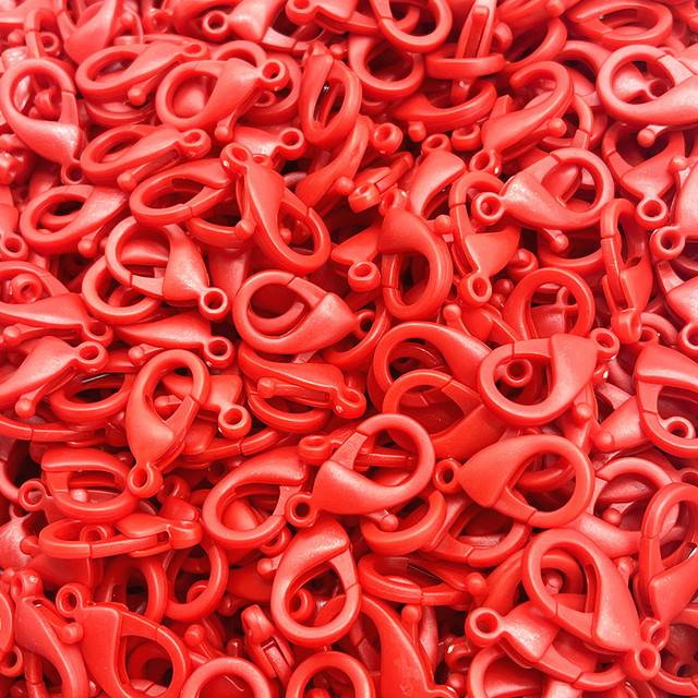 10pcs 25*15mm Candy Colors Plastic Lobster Clasps Hooks Key Chain Sweet Key Rings For Keychain Jewelry Making Accessories
