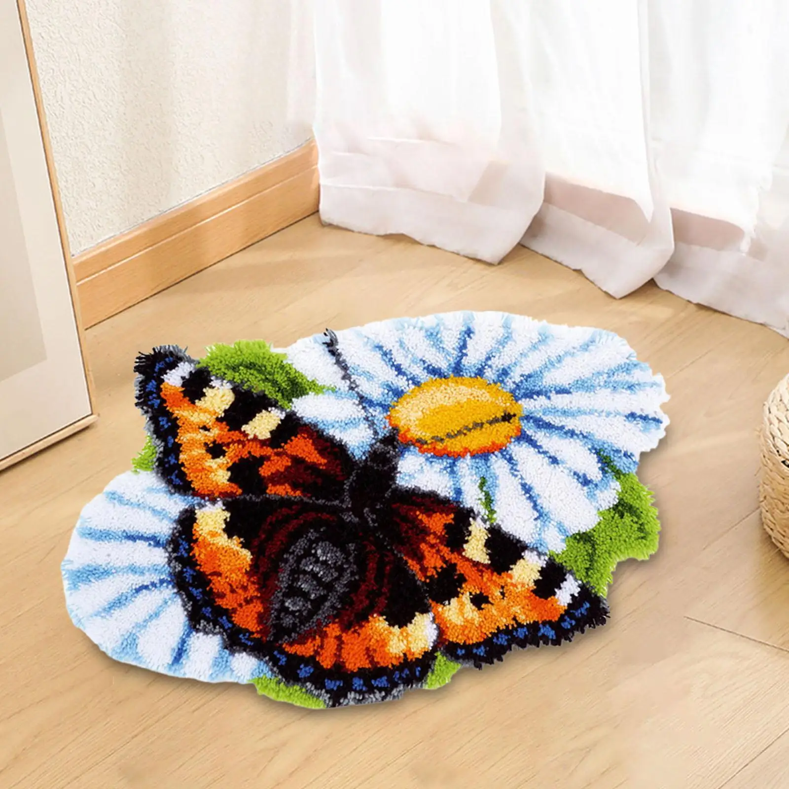 Craft Supplies Carpet Embroidery Kit 3D Latch Hook Rug Kits Crocheting Handcraft Embroidery Cross Stitch Needlework for Cushion Carpet Tapestry Beginner Accessories